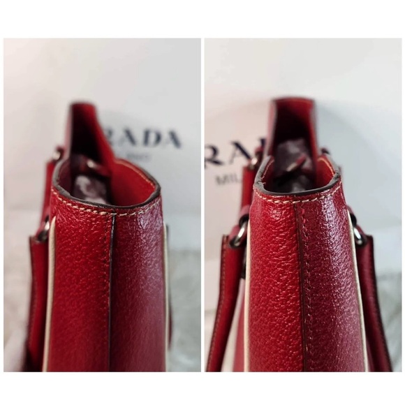 ❌ SOLD ❌ Prada Red Leather Tote Authentic - Picture 5 of 13